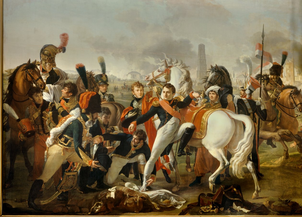 Napoleon I, sår foran Regensburg, behandles av kirurg Yvan, 23. april av Pierre Gautherot