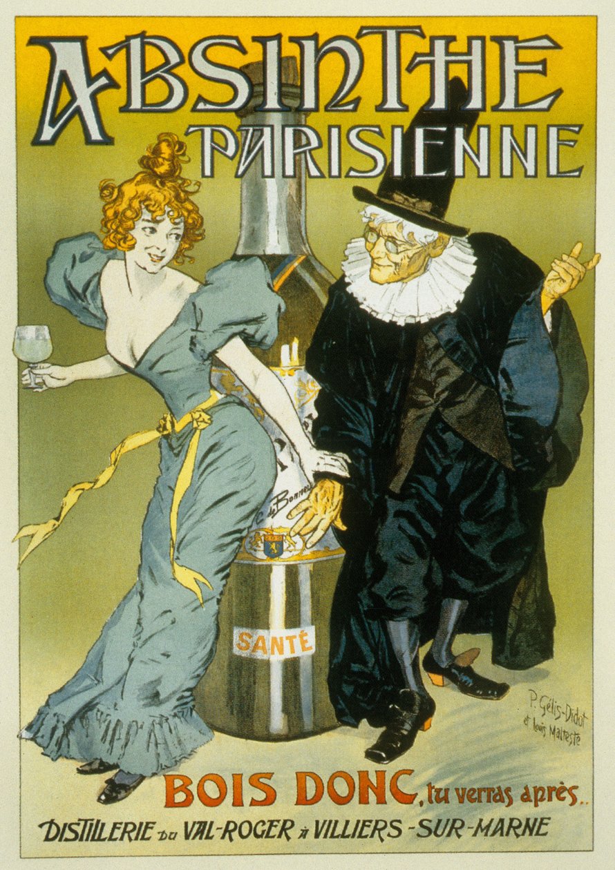 Fransk reklame av Pierre Henri Gelis-Didot og Louis Malteste for "Absinthe parisienne" ca. 1900 (plakat) av Pierre Gelis Didot