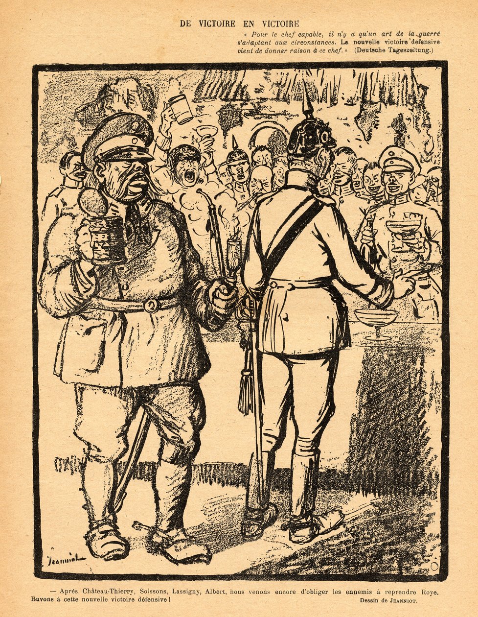 Le Lire rouge, satirisk i svart-hvitt av Pierre Georges Jeanniot