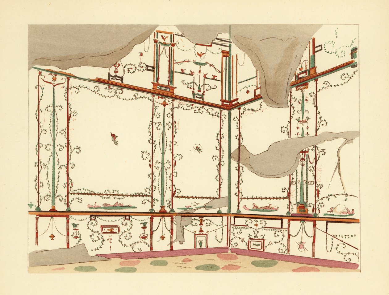 Exedra i hundreårsdagens hus, Pompeii av Pierre Gusman