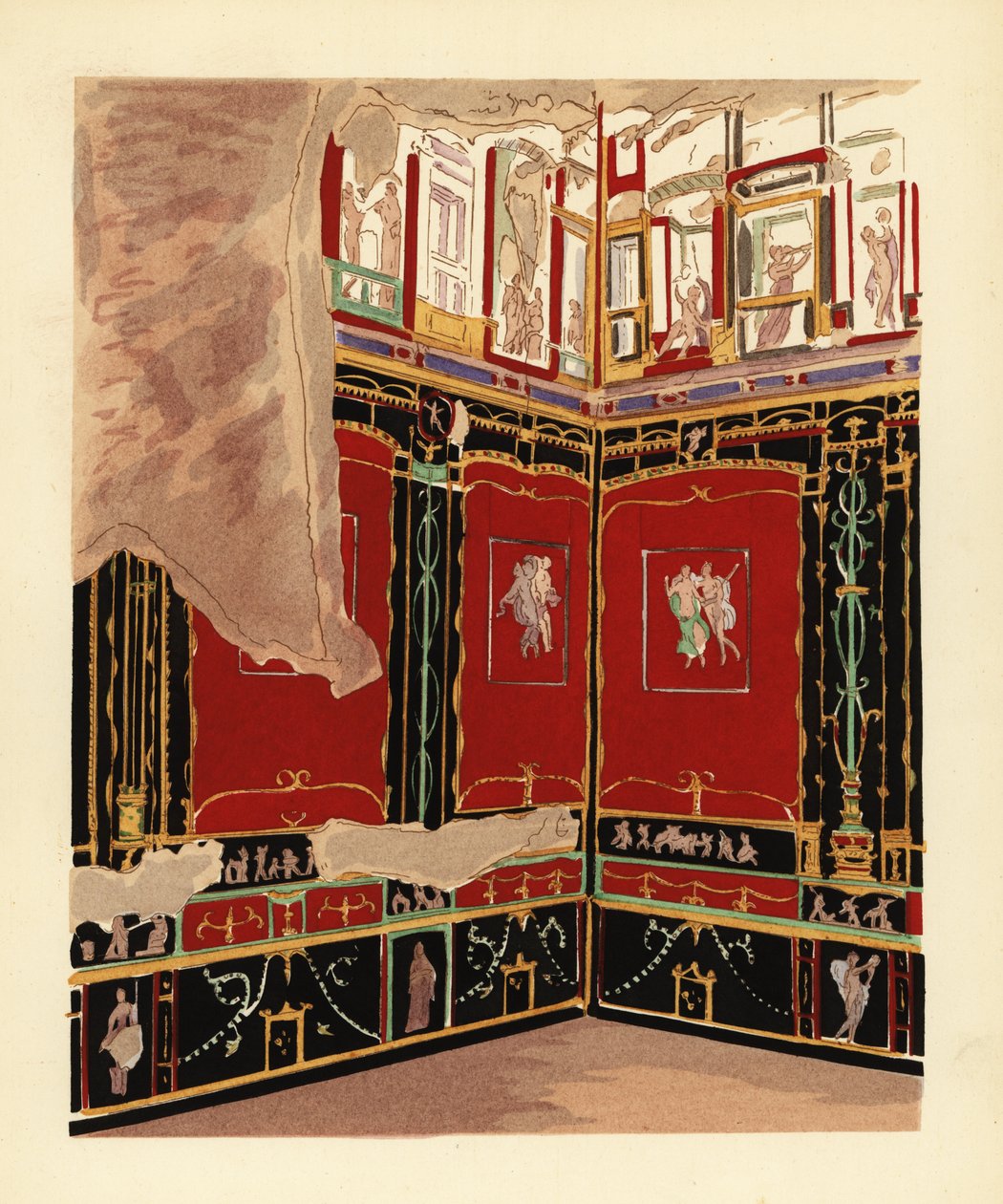 Exedra i huset til Vettii, Pompeii av Pierre Gusman