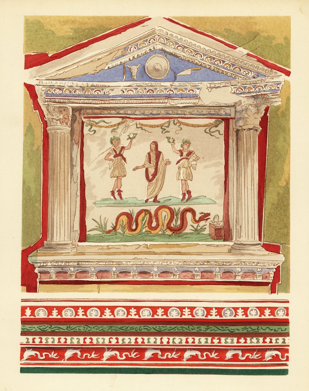 Husholdningslararium i House of the Vettii, Pompeii av Pierre Gusman