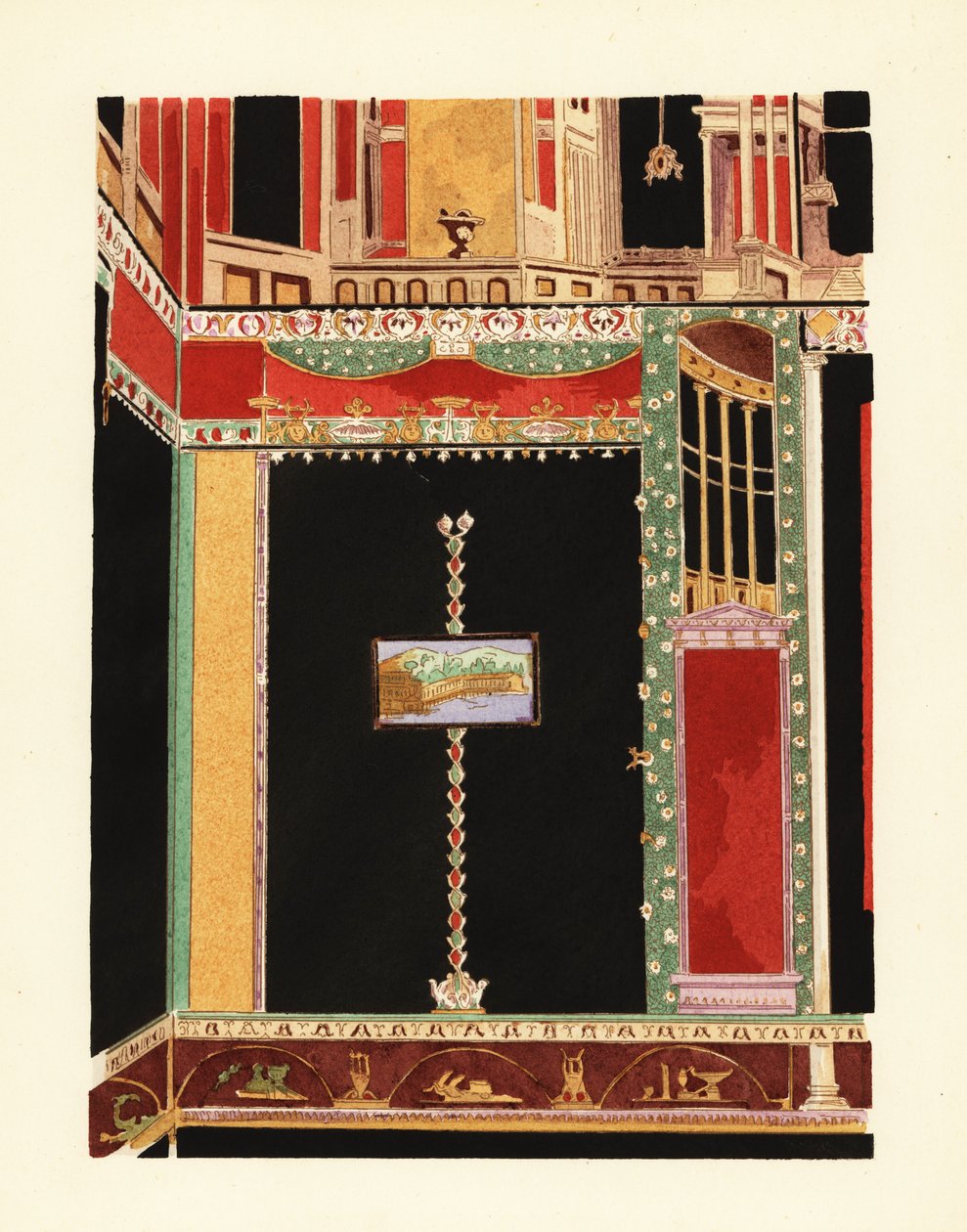 Tablinum i huset til Marcus Lucretius Fronto, Pompeii av Pierre Gusman
