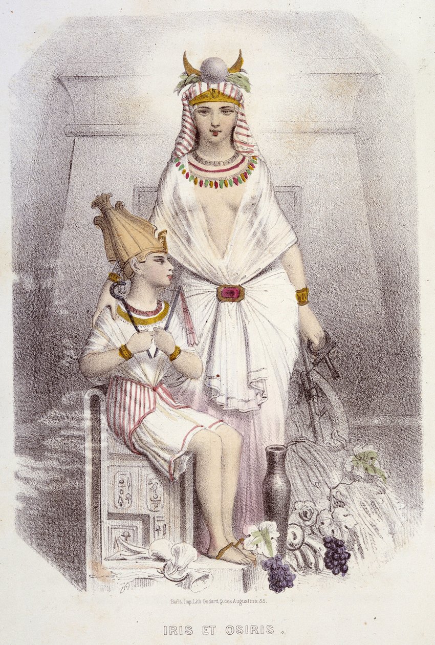 Isis og Osiris - i "Muses and fairies", av Mery og Foelix, ill. G. Staal, red. G. de Gonet av Pierre Gustave Eugene Staal