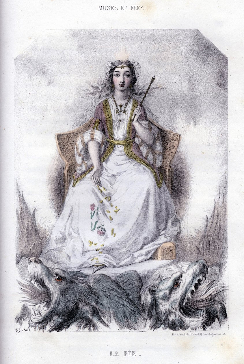 The Fairy - i "" The Mythological Women"", tegninger av G. Staal, av Mery and the Cte Foelix, Ed. G. de Gouet av Pierre Gustave Eugene Staal