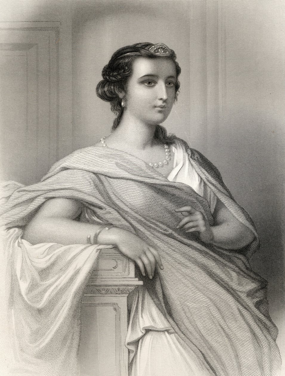 Aspasia of Milet (ca. 470-410 f.Kr.) illustrasjon fra 