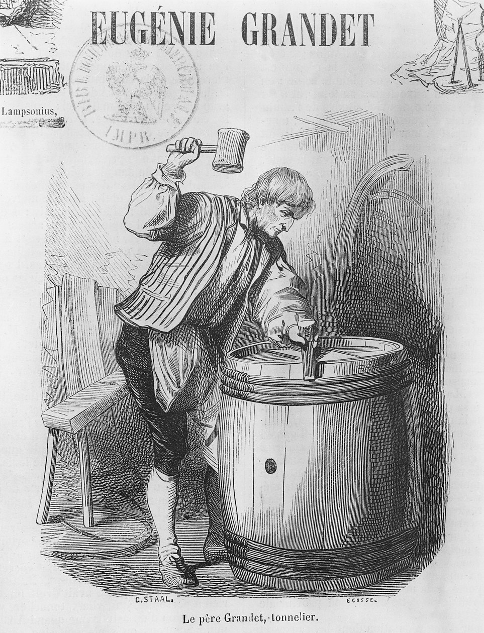 Fader Grandet, Cooper, illustrasjon fra 