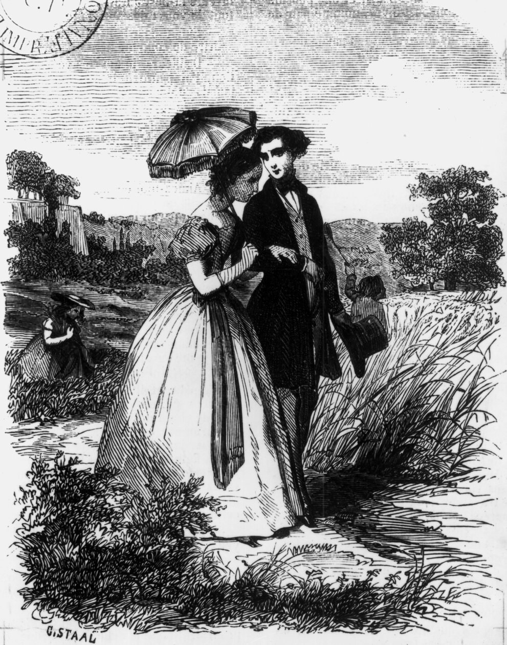 Felix de Vandenesse og Madame de Mortsauf, illustrasjon for 