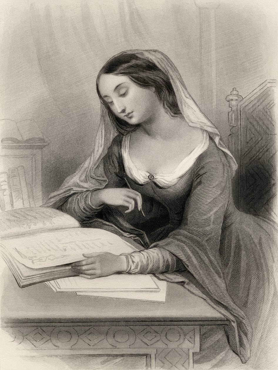 Heloise (1101-60) illustrasjon fra 