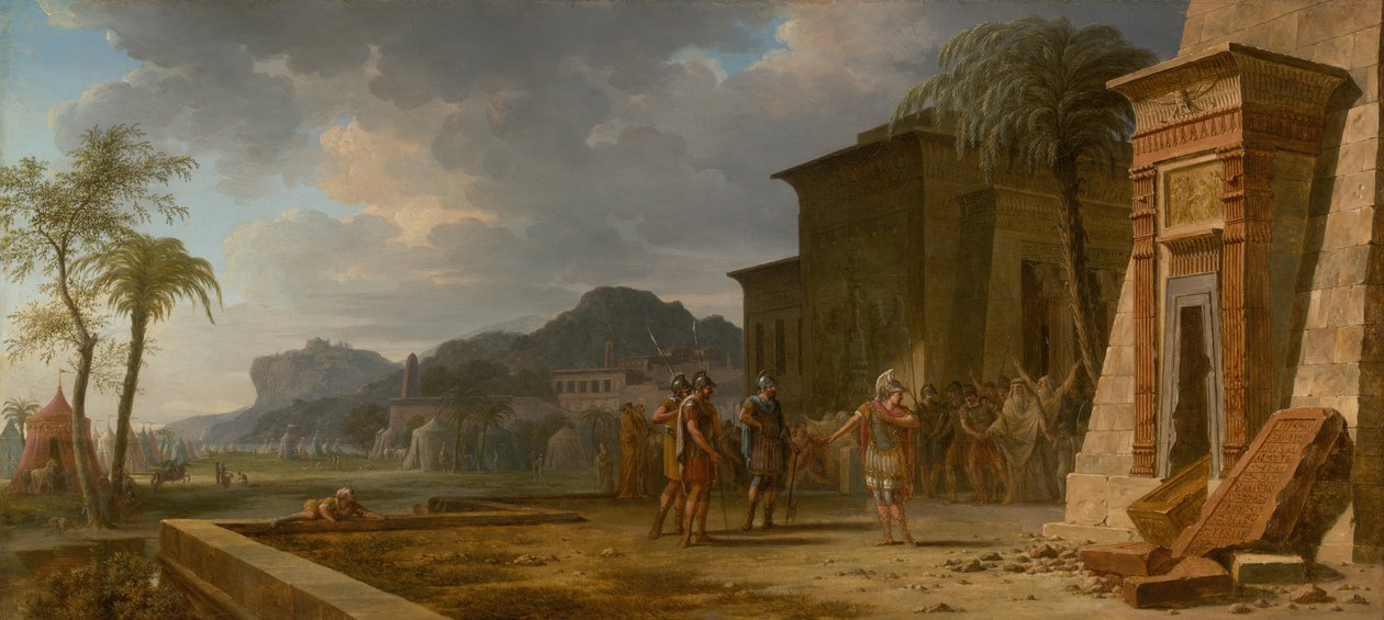 Alexander ved graven til Kyros den store, 1796. av Pierre Henri de Valenciennes
