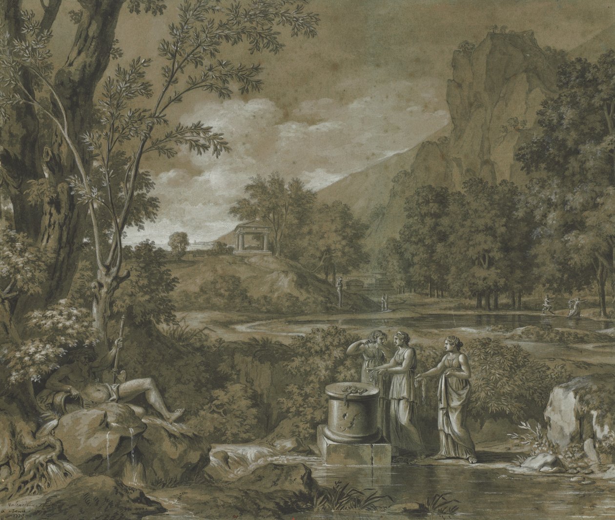 Klassisk landskap av Pierre Henri de Valenciennes