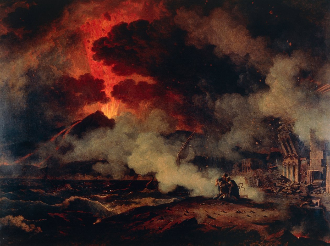 Vesuvs utbrudd (olje på lerret) av Pierre Henri de Valenciennes