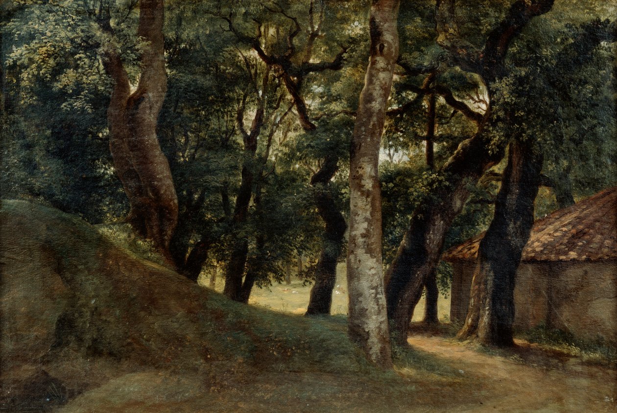 Forest of the Villa Borghese, sent på 1700-tallet av Pierre Henri de Valenciennes