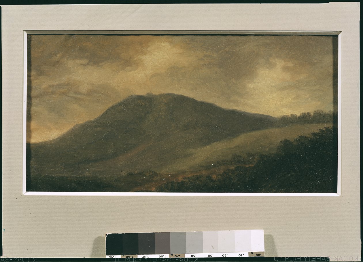 Monte Cavo, nær Nemi (olje på kort) av Pierre Henri de Valenciennes
