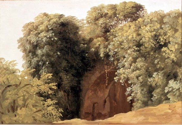 Ruinene av en arkade med gressklynger av Pierre Henri de Valenciennes