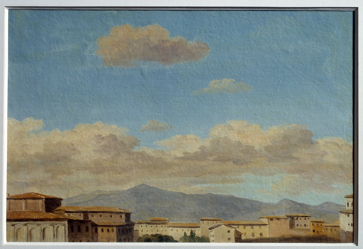 Himmelstudie ved Quirinal (Roma). Maleri av Pierre Henri De Valenciennes (1750-1819) av Pierre Henri de Valenciennes