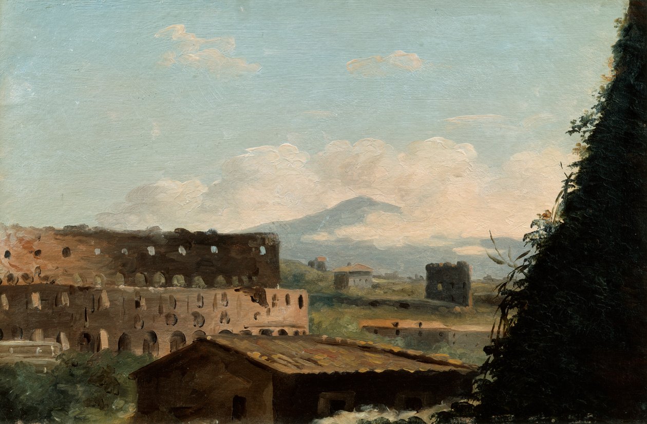 Utsikt over Colosseum, Roma, sent på 1700-tallet av Pierre Henri de Valenciennes