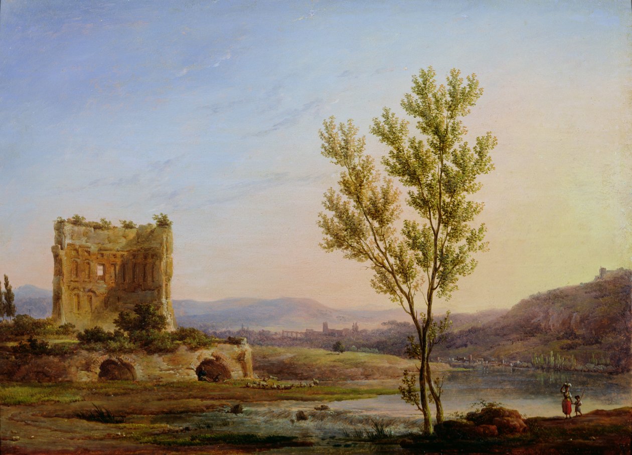 Utsikt over utkanten av Roma av Pierre Henri de Valenciennes