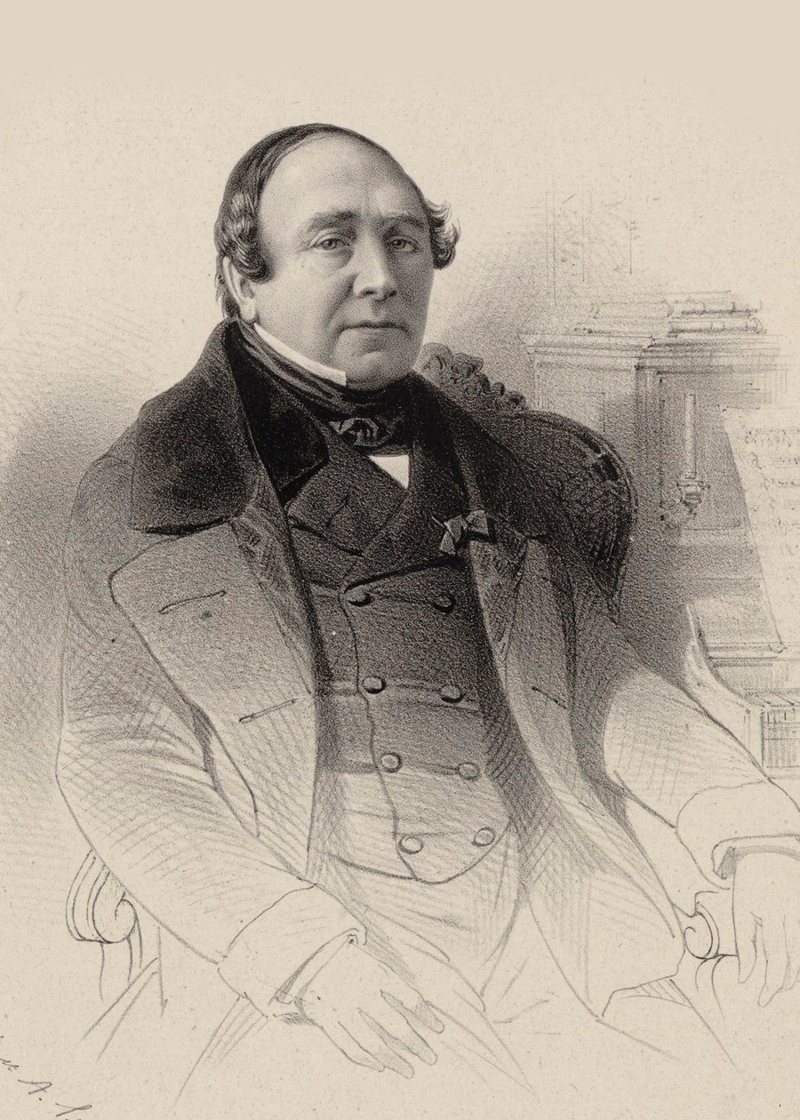 Portrett av operasangeren Louis Antoine Eléonore Ponchard 1787-1866, 1850. av Pierre Hippolyte Aumont