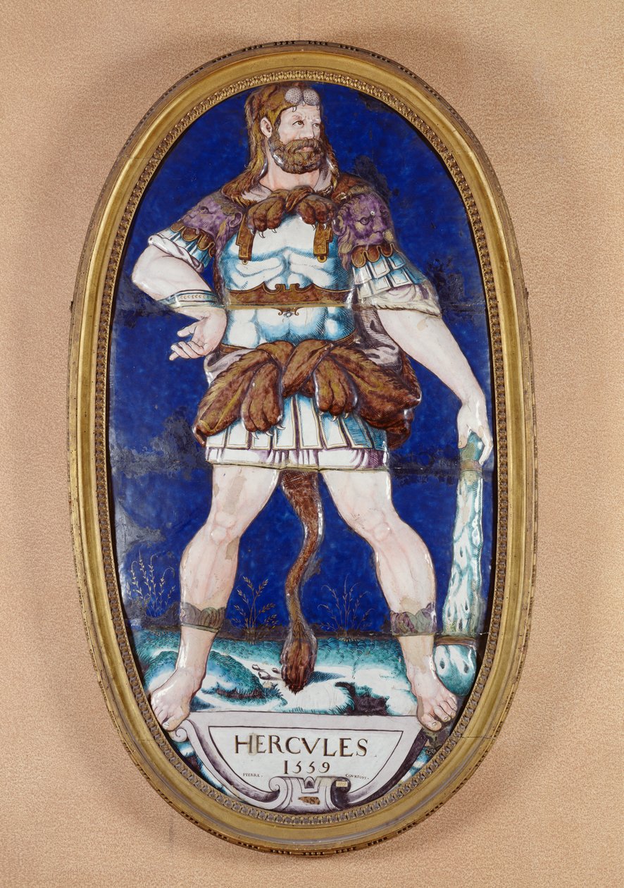 Hercules, 1559 (malt emalje) av Pierre I Courteys