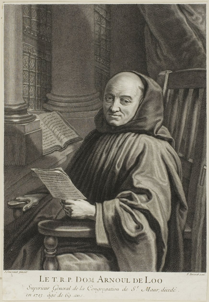 Portrett av far Arnoul de Loo av Pierre Imbert Drevet