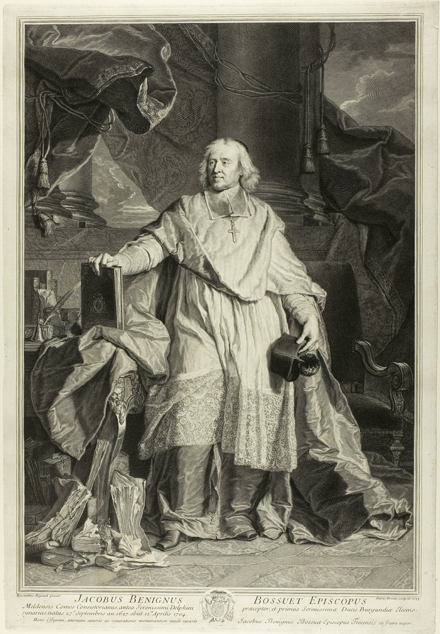 Portrett av Jacques Bénigne Bossuet, biskop av Meaux av Pierre Imbert Drevet