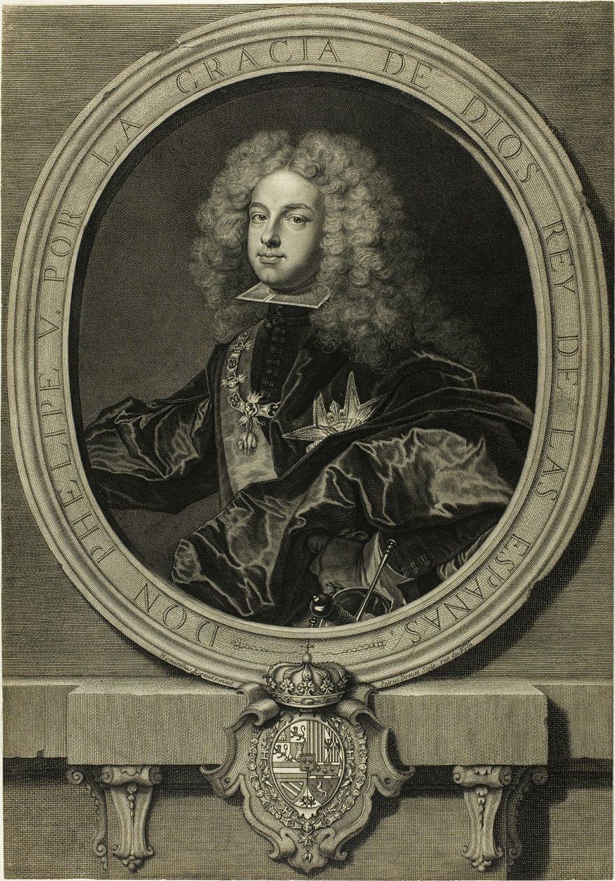 Portrett av Philippe V, konge av Spania av Pierre Imbert Drevet