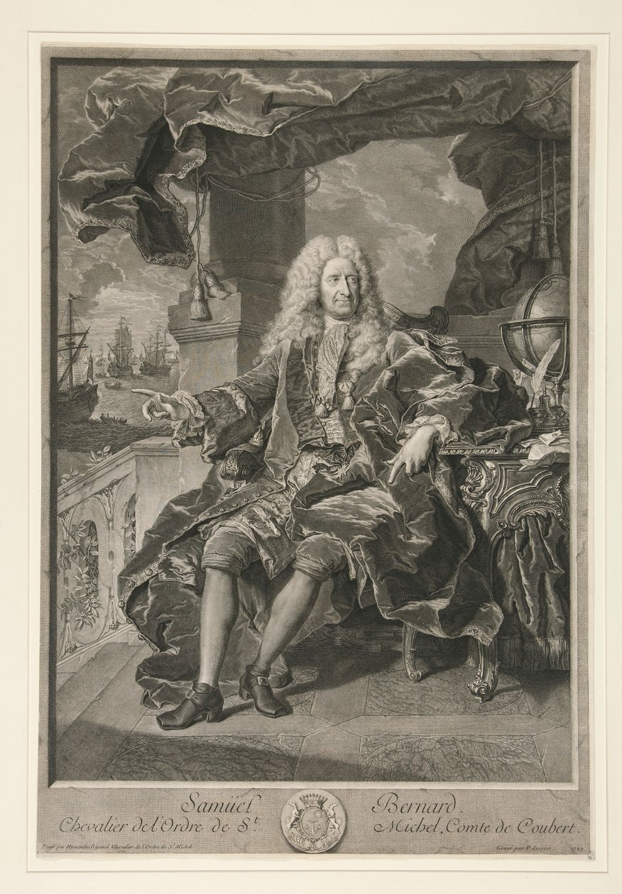 Portrett av Samuel Bernard, grev av Coubert av Pierre Imbert Drevet
