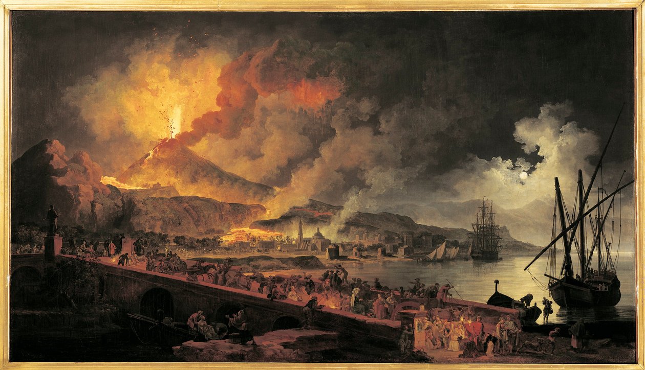 Frankrike, Nantes, Vesuv-fjellets utbrudd fra Portici av Pierre Jacques Volaire