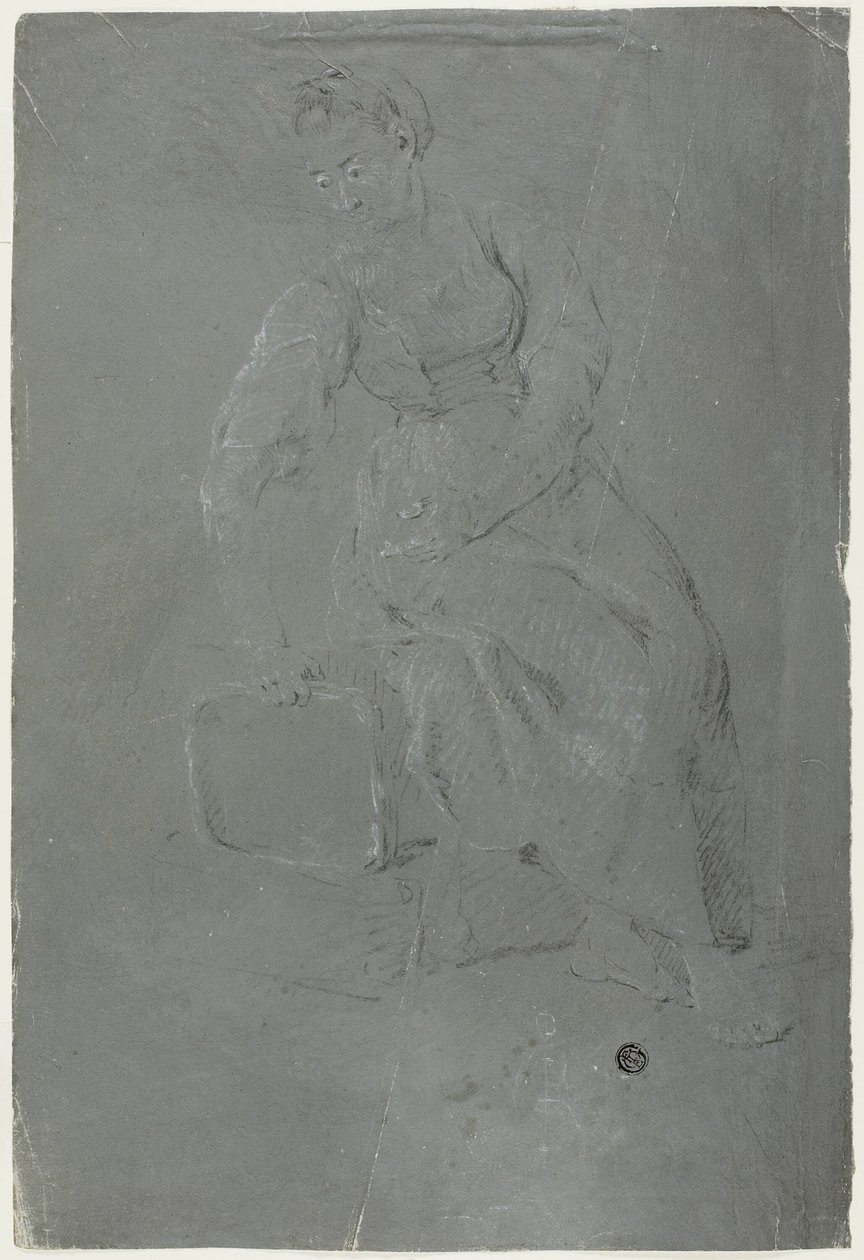 Sittende kvinne av Pierre Jacques Volaire