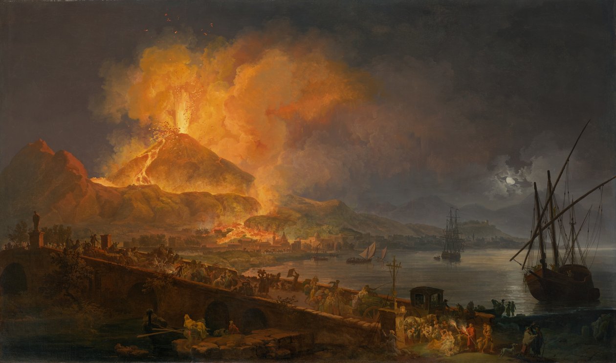 Utbruddet av Vesuv, 1777 av Pierre Jacques Volaire