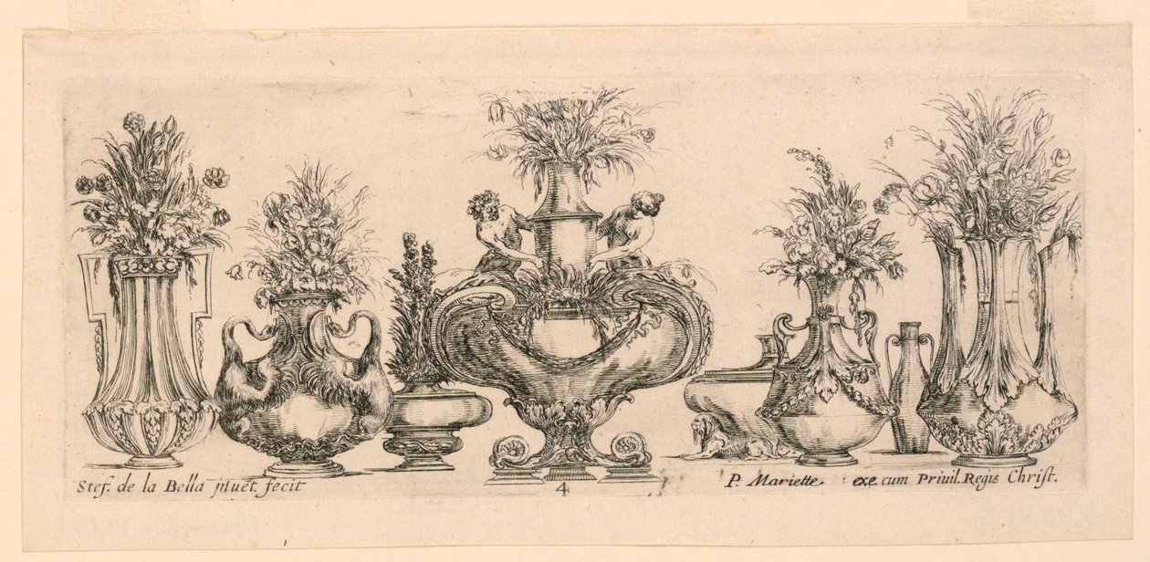 Åtte vaser, fra "Raccol av Pierre Jean Mariette
