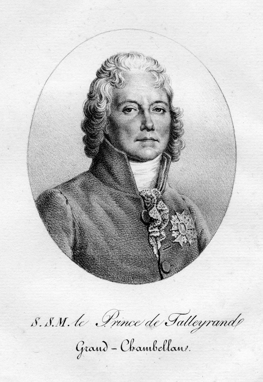 Charles Maurice de Talleyrand-Perigord, fransk diplomat, 1800-tallet. av Pierre Langlumé