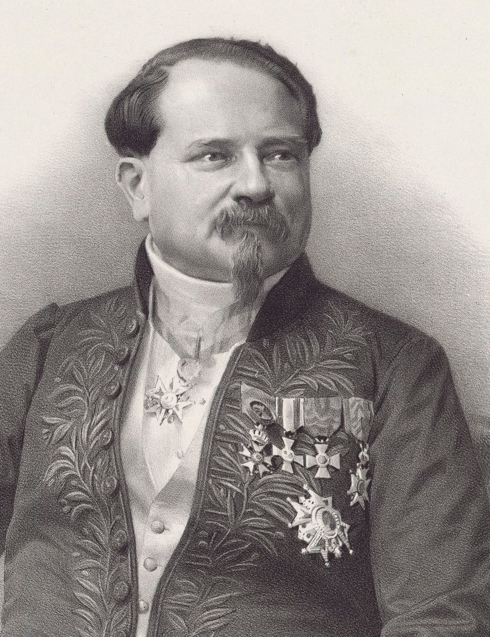 Portrett av komponisten Jean-Georges Kastner 1810-1867, 1866. av Pierre Lanith Petit