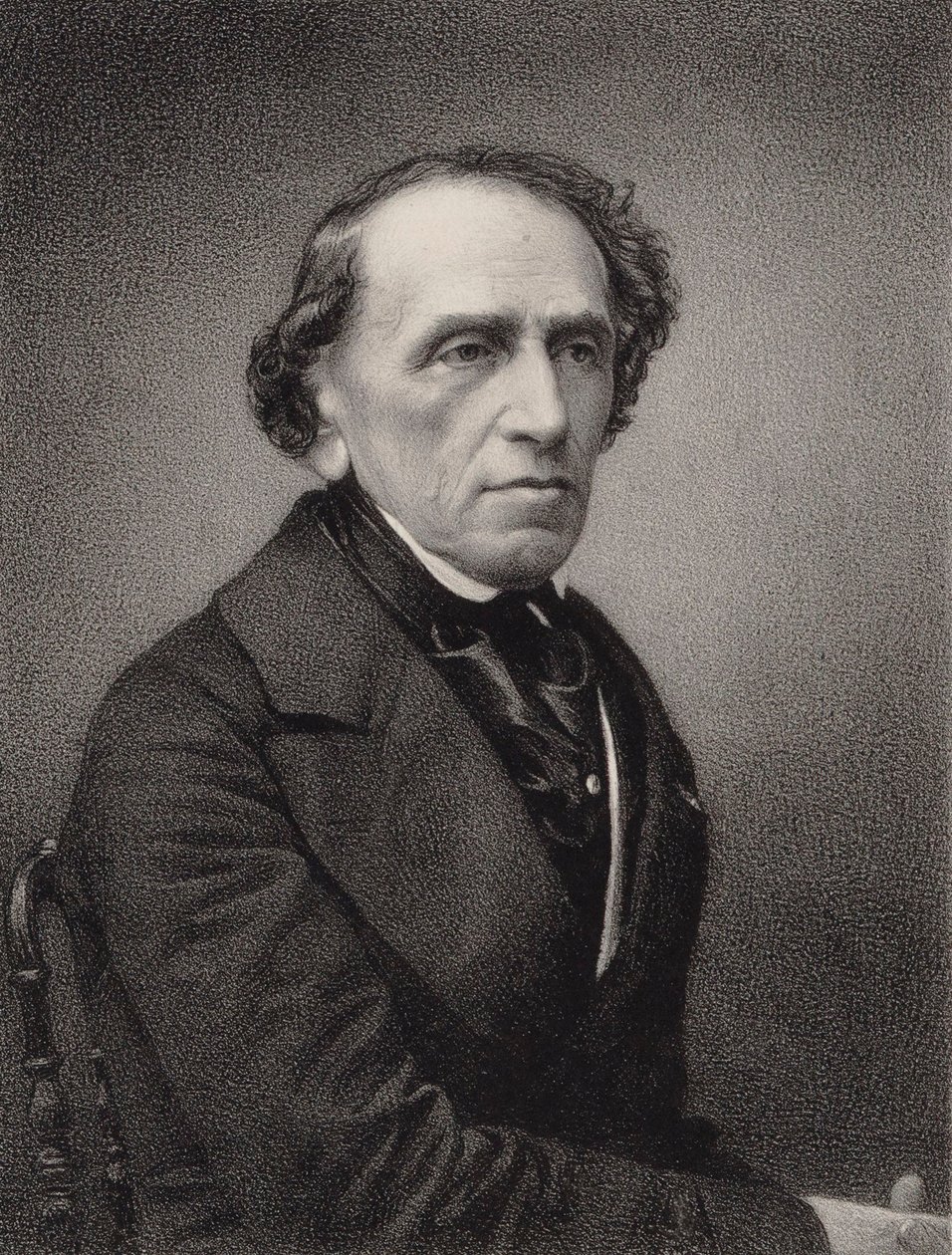 Portrett av komponisten Giacomo Meyerbeer 1791-1864, 1865. av Pierre Lanith Petit