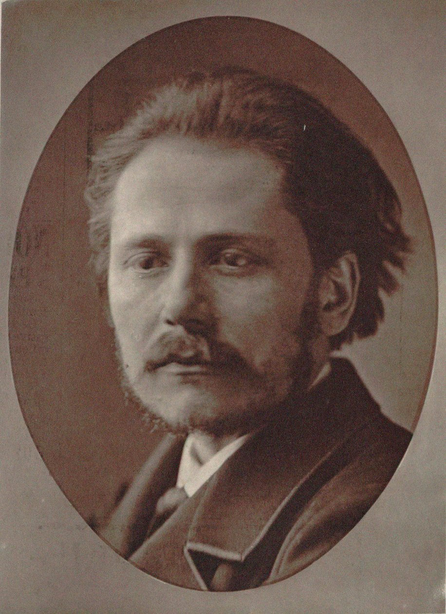 Portrett av komponisten Jules Massenet 1842-1912, 1877. av Pierre Lanith Petit