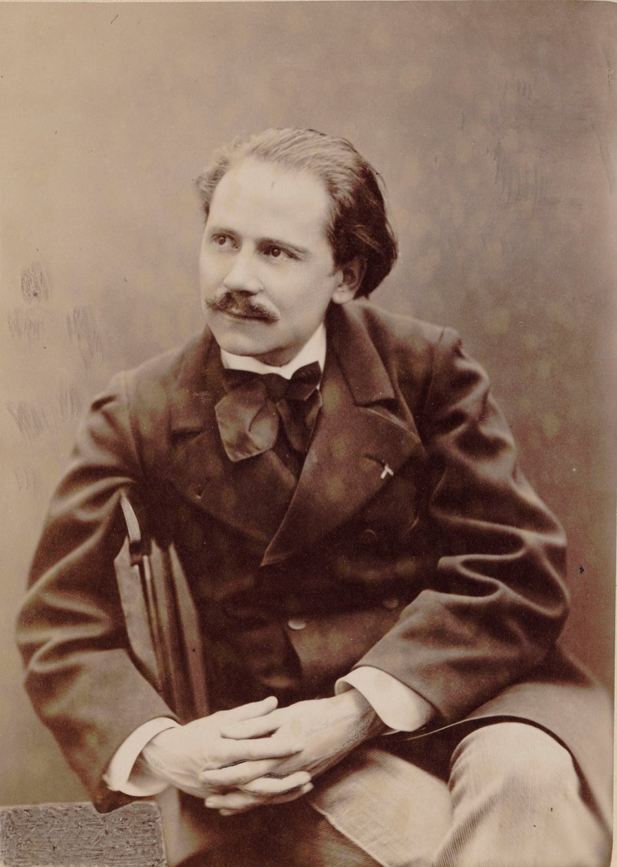 Portrett av komponisten Jules Massenet 1842-1912, 1880. av Pierre Lanith Petit