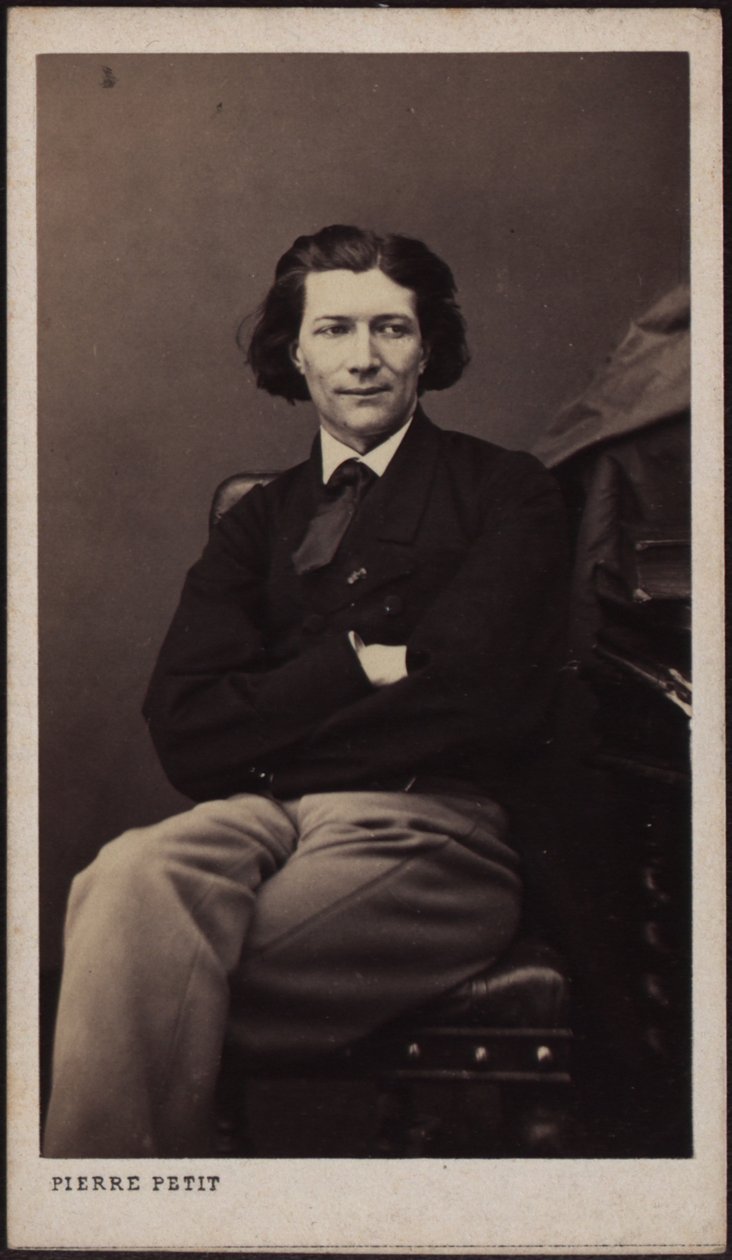 Portrett av dramatikeren Victorien Sardou 1831-1908, ca 1860. av Pierre Lanith Petit