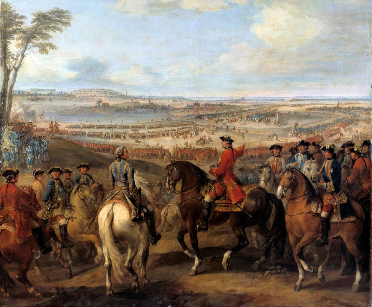 Østerrikes arvefølgekrig (1740-1748): "" Slaget ved Lawfeld, 2. juli av Pierre Lenfant