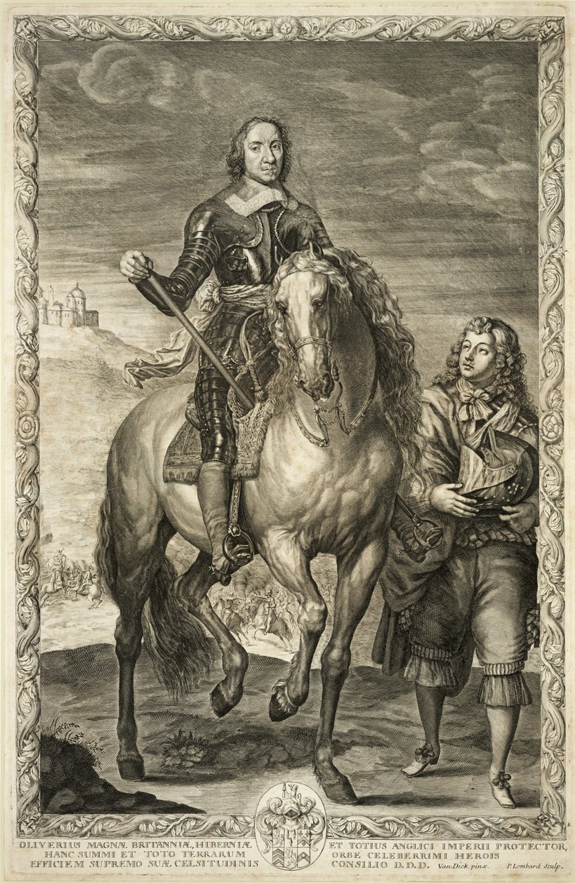 Ridesportrett av Oliver Cromwell av Pierre Lombard or Lombart