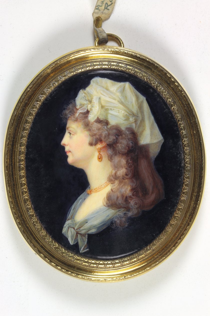 En dame som heter Marie-Jeanne Phillipon, Madame Roland (emalje) av Pierre Louis Bouvier