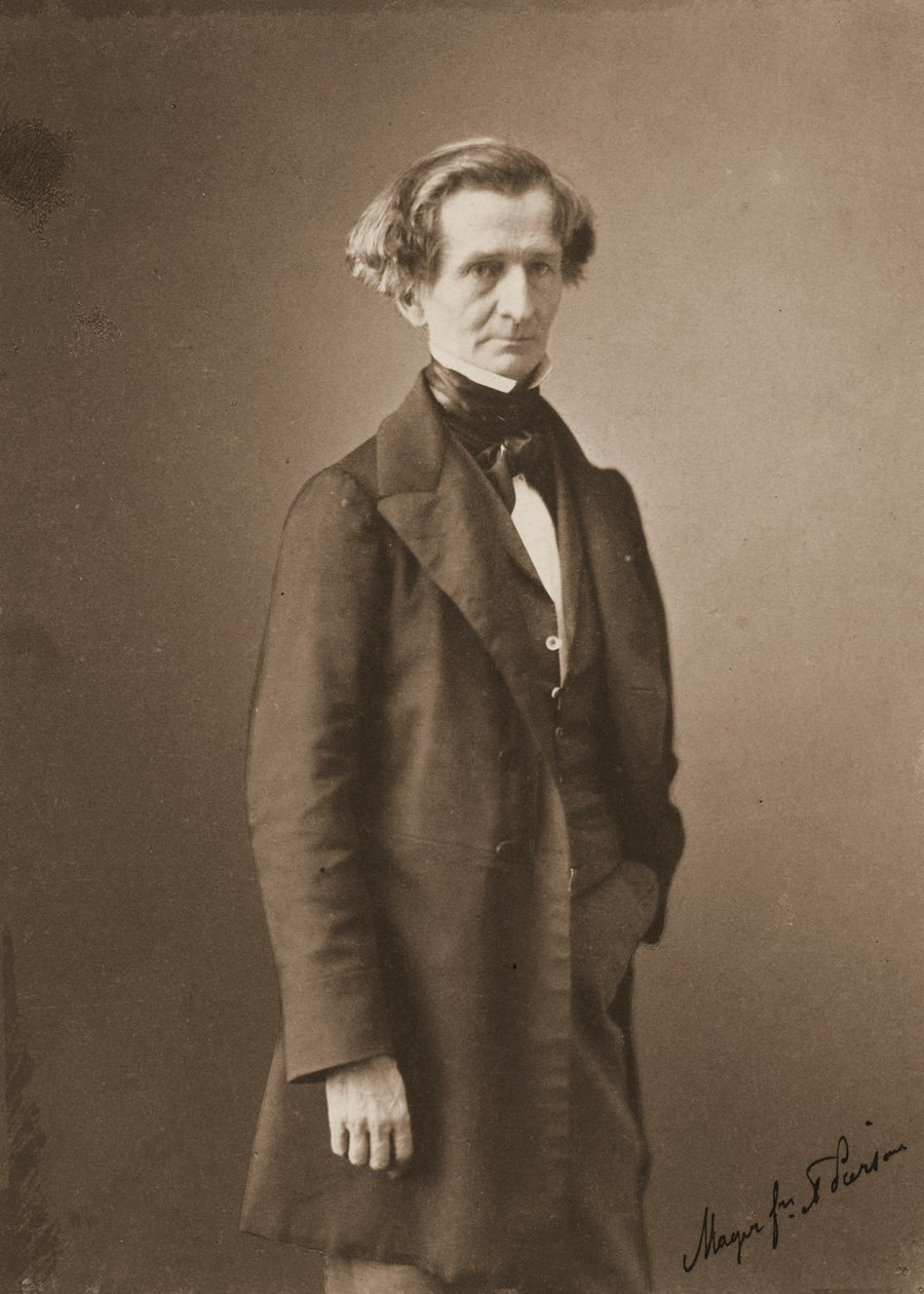 Portrett av Hector Berlioz 1803-1869, ca. 1850 av Pierre Louis Pierson