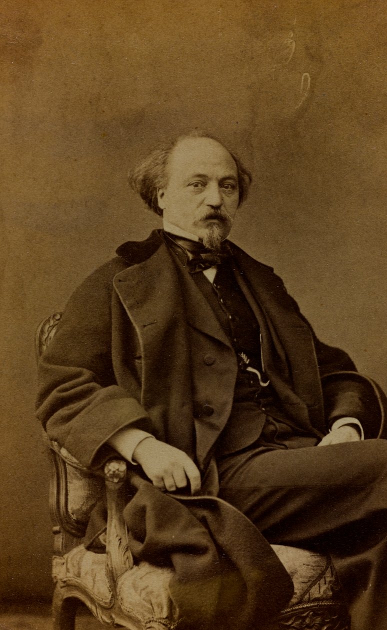 Portrett av Jean Pierre Alexandre Antigna, fransk maler; besøkskort av Pierre Louis Pierson