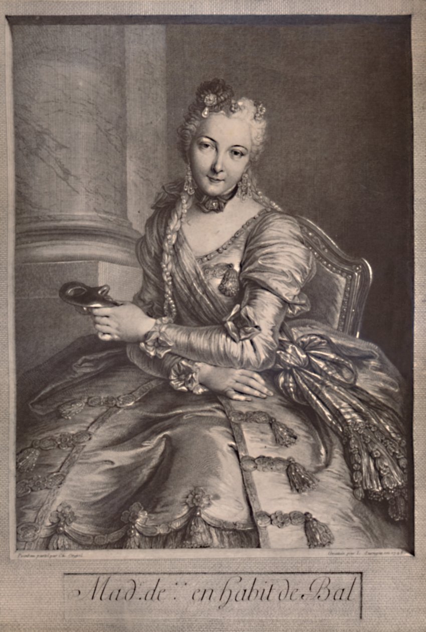 Madame de Pompadour, elskerinne til kong Louis XV av Frankrike, 1700-tallet 1894 av Pierre Louis de Surugue