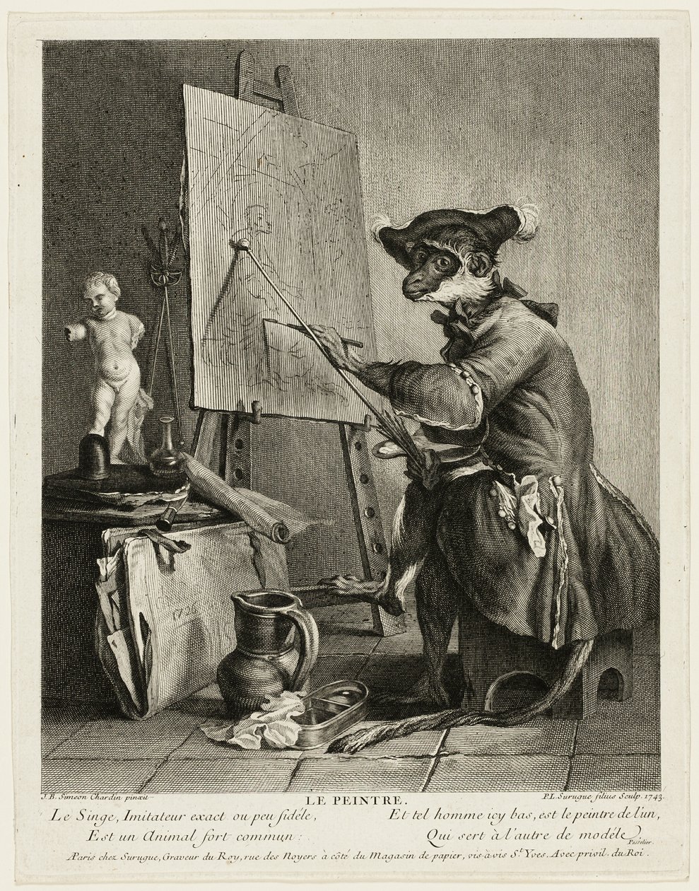 Apemaleren av Pierre Louis de Surugue