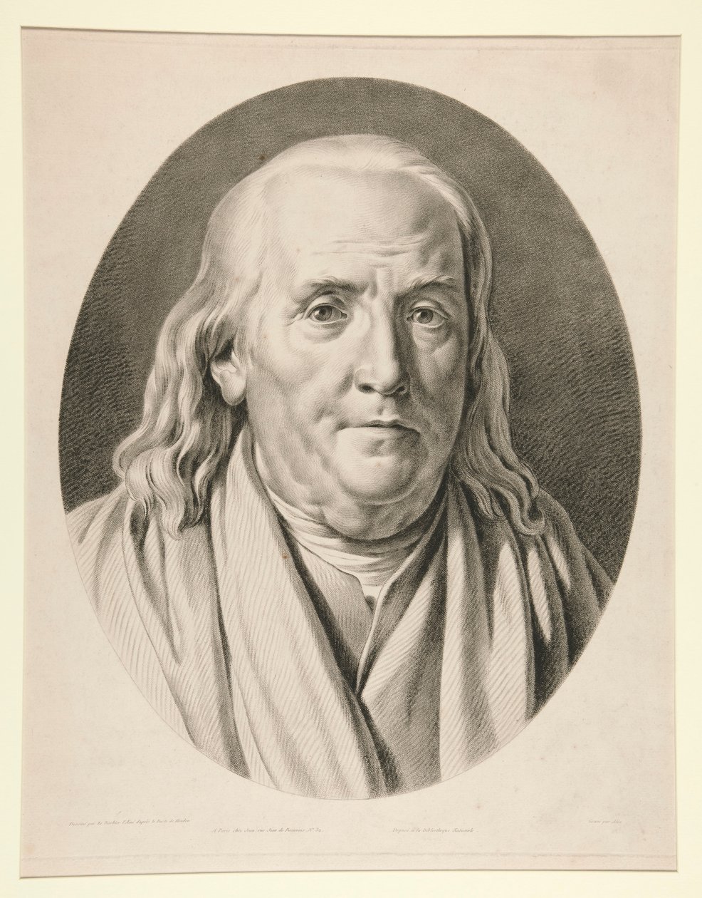 Benjamin Franklin, etter en skulptur av Jean-Antoine Houdon av Pierre Michel Alix