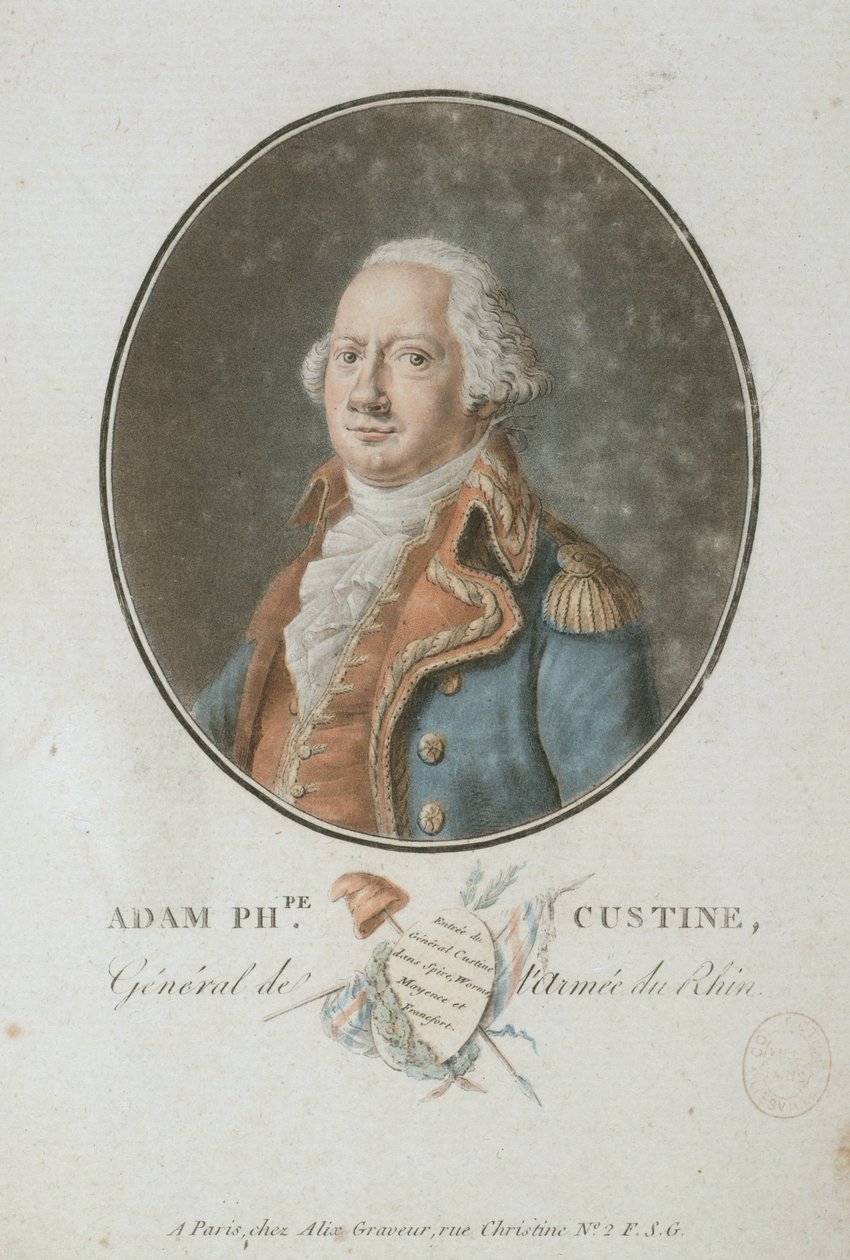 Grev Adam Philippe de Custine 1740-1793, 1793. av Pierre Michel Alix