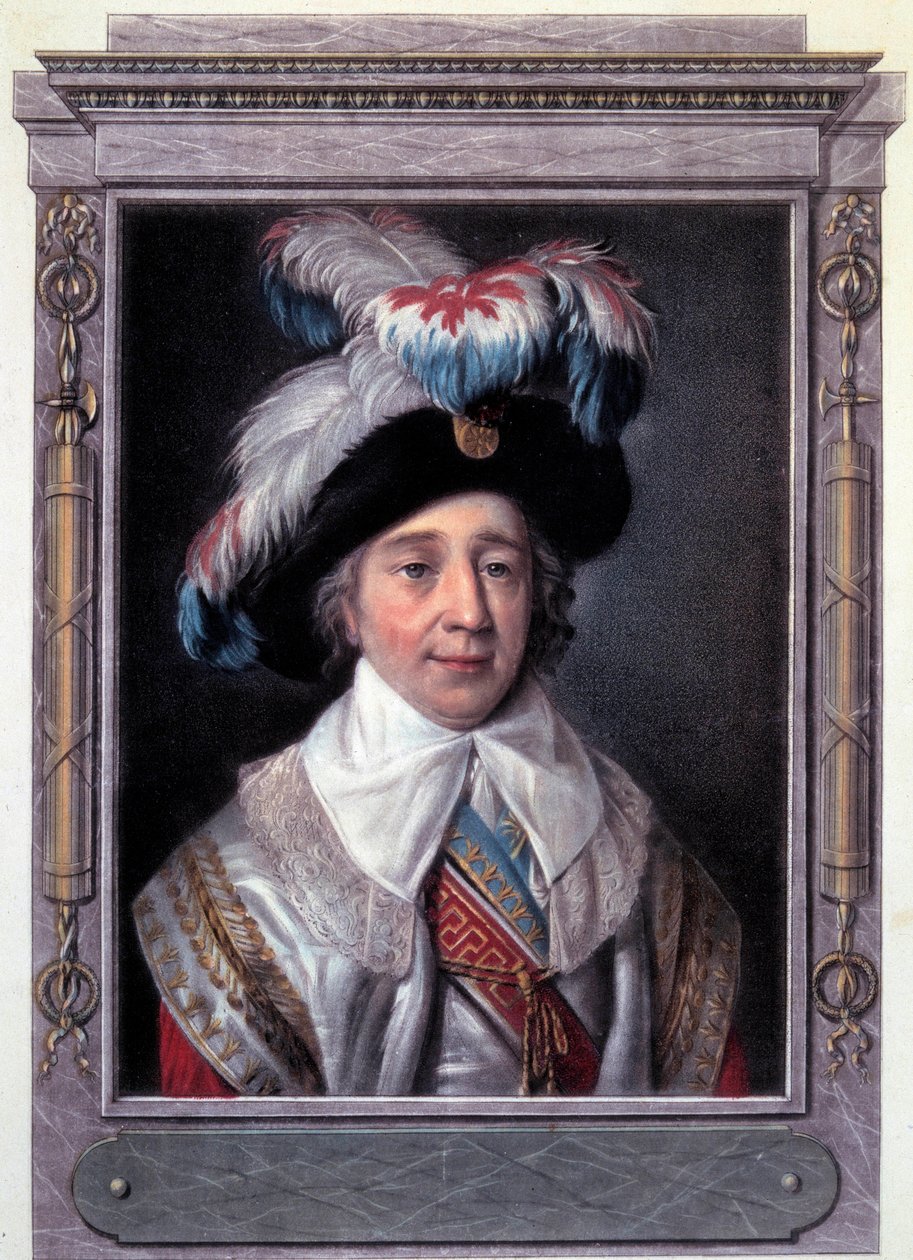 Fransk revolusjon: Portrett av Paul de Barras (1755-1829), fransk politiker. Gravering av Alix Pierre Michel (1762 - 1817). av Pierre Michel Alix
