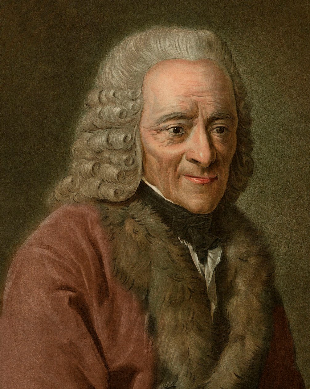 Portrett av Voltaire av Pierre Michel Alix