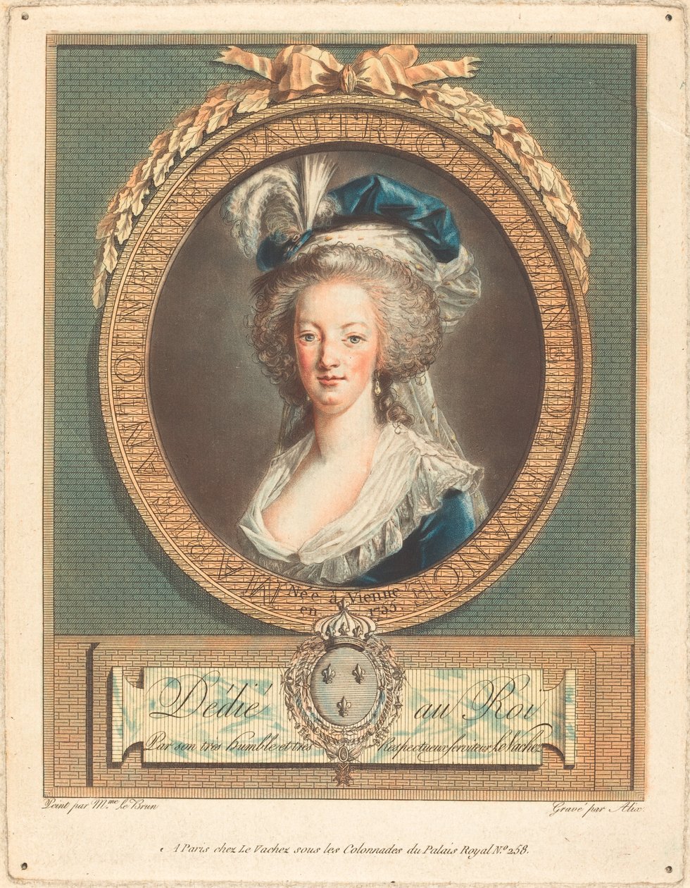 Dronning Marie-Antoinette av Pierre Michel Alix after Élisabeth Louise Vigée Le Brun